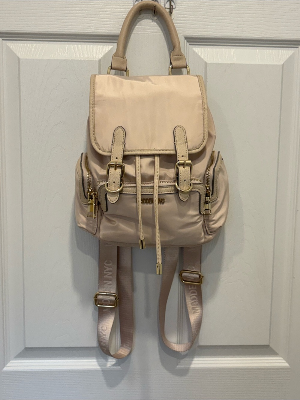 Steve Madden Blush Pink Mini Backpack with Gold Hardware #A28